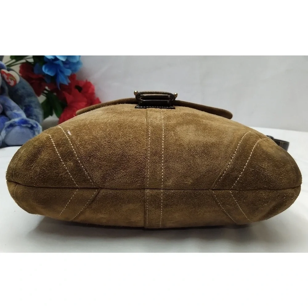 Coach brown suede